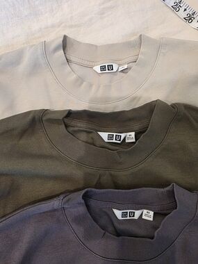 Uniqlo U Crewneck Sweatshirt Set — Beige, Olive, Slate